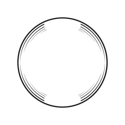 circle frame with line style illustration