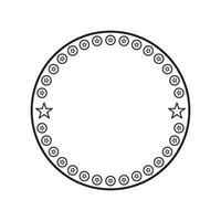 circle frame with line style illustration vector