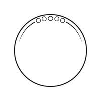 circle frame with line style illustration vector