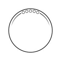 circle frame with line style illustration vector