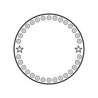 circle frame with line style illustration vector