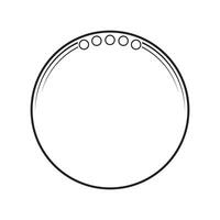 circle frame with line style illustration vector