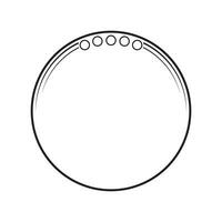 circle frame with line style illustration vector