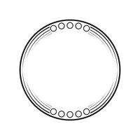 circle frame with line style illustration vector