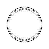 circle frame with line style illustration vector