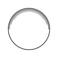 circle frame with line style illustration vector