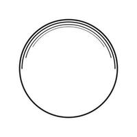 circle frame with line style illustration vector