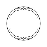circle frame with line style illustration vector
