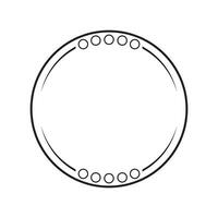 circle frame with line style illustration vector