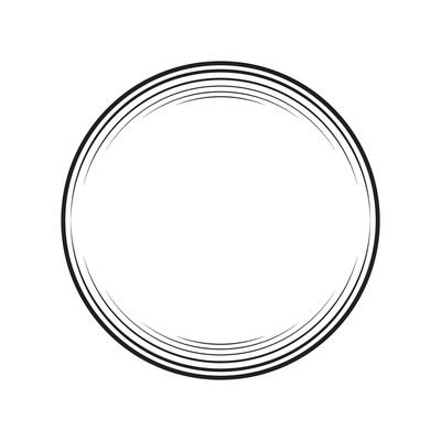 circle frame with line style illustration
