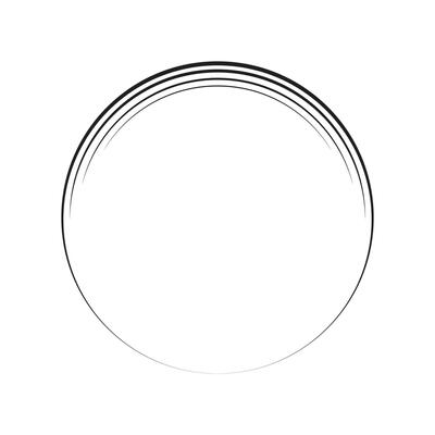 circle frame with line style illustration