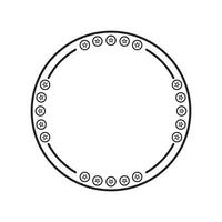 circle frame with line style illustration vector