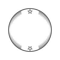 circle frame with line style illustration vector