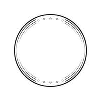 circle frame with line style illustration vector