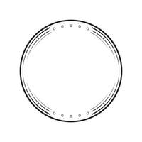 circle frame with line style illustration vector