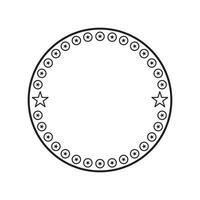 circle frame with line style illustration vector