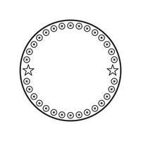 circle frame with line style illustration vector