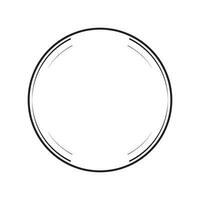 circle frame with line style illustration vector