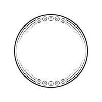 circle frame with line style illustration vector