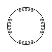 circle frame with line style illustration vector