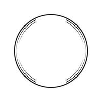 circle frame with line style illustration vector