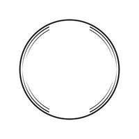 circle frame with line style illustration vector