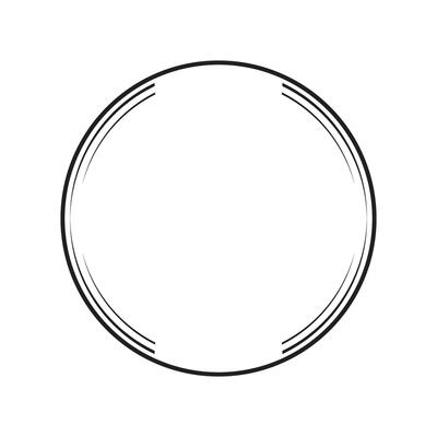 circle frame with line style illustration