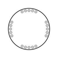 circle frame with line style illustration vector