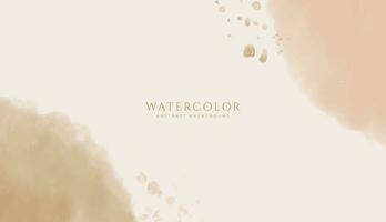 Abstract horizontal watercolor background. Neutral light colored empty space background illustration vector