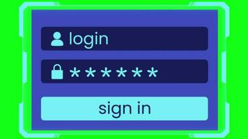 Iniciar sesión en pantalla verde pantalla antecedentes - gratis vídeo video