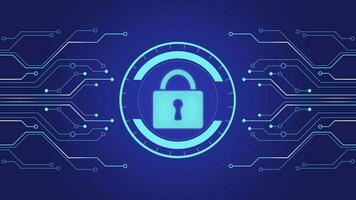 Cyber security concept with futuristic technolgy abstract lines - Free video
