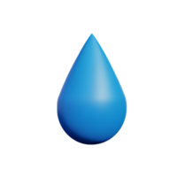 l'eau laissez tomber 3d le rendu icône illustration png