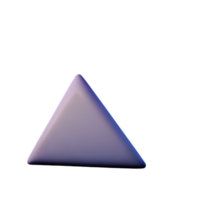 triangle 3d rendering icon illustration png