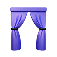 curtain 3d rendering icon illustration png