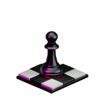 schaak 3d renderen icoon illustratie png