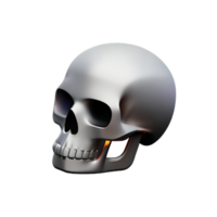 skull 3d icon illustration png