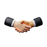 handshake 3d rendering icon illustration png