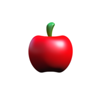 manzana 3d representación icono ilustración png