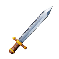 sword 3d rendering icon illustration png