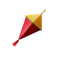 kite 3d rendering icon illustration png