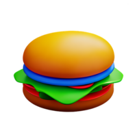 sandwich 3d rendering icon illustration png