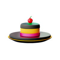 Kuchen 3d Symbol Illustration png