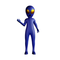 extraterrestre 3d representación icono ilustración png