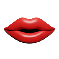 lip 3d rendering icon illustration png