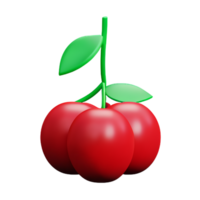 cherry 3d rendering icon illustration png