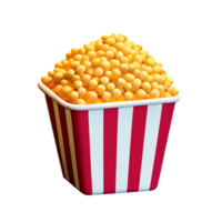 palomitas de maiz 3d representación icono ilustración png