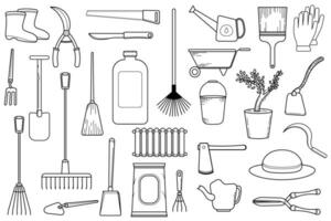 Garden Tools Icon Equipment Collection vector