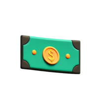 cash 3d rendering icon illustration png