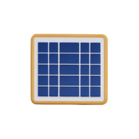 solar panel 3d rendering icon illustration png