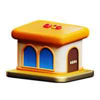 restaurant 3d rendering icon illustration png